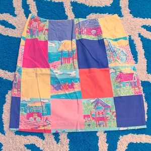 Lilly Pulitzer Block Print Skirt: Size 6